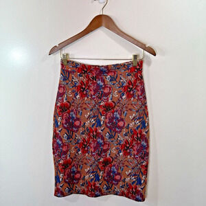 Maeve Anthropologie Womens Slim Skirt Size XS Multicolor Floral‎ Tapestry Office